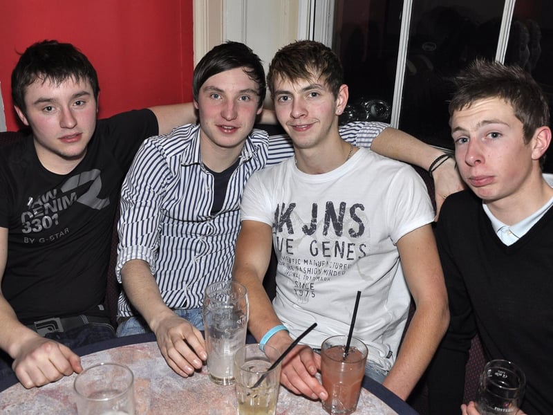 Nick, Tom, Carl and Tom having a laugh.