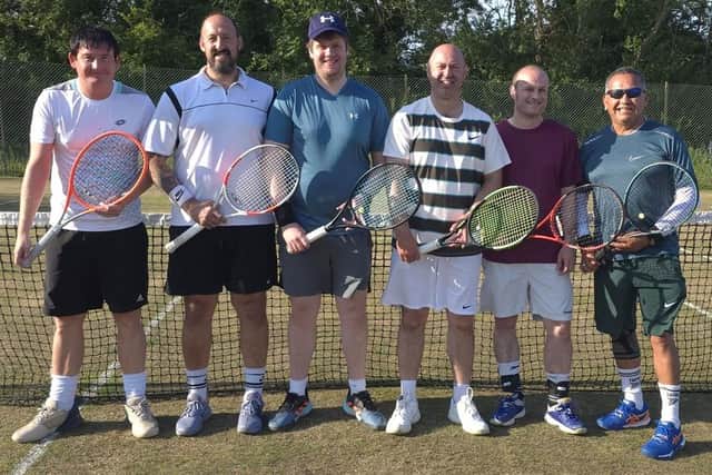 Bridlington Lawn Tennis Club Men's A team are, from left, Joel Rollinson, Joe Reynolds, Anthony Purvis, Andrew Purvis, Mark Robson and Juan Carlos LIno.