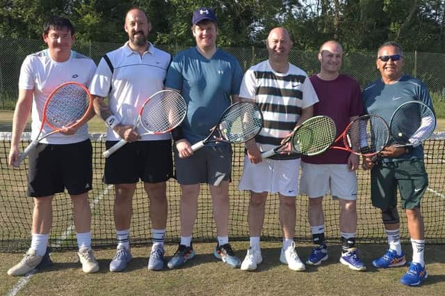 Bridlington Lawn Tennis Club Men's A team are, from left, Joel Rollinson, Joe Reynolds, Anthony Purvis, Andrew Purvis, Mark Robson and Juan Carlos LIno.