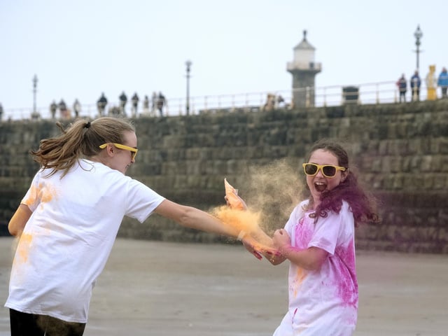 Fun on West Cliff Beach.