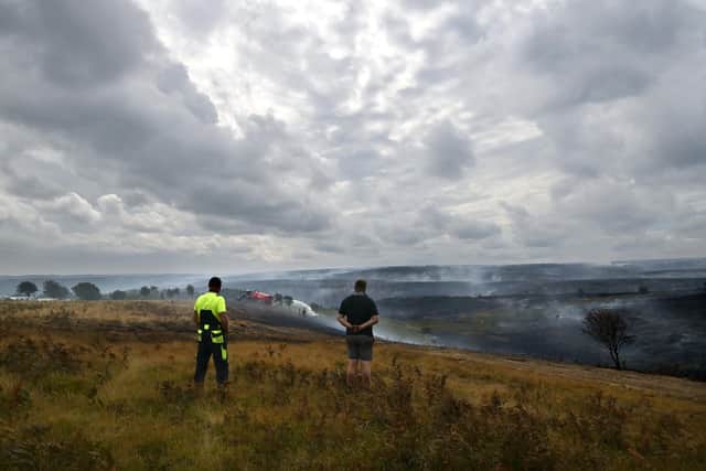 Viewing the devastation. picture: Richard Ponter