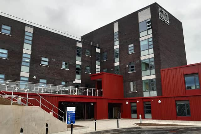Exterior view of Whitby Hospital.