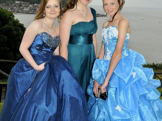 Raincliffe School students Hannah Nealis, Emily Houseman, Ashliegh Wood.