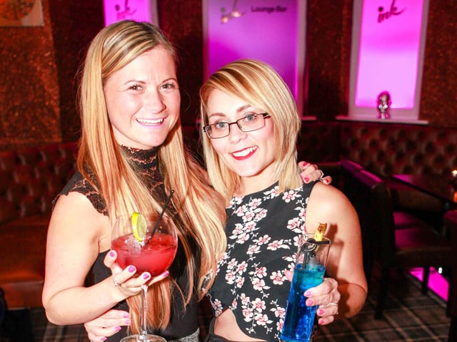 Leanne & Claire look stunning in Ink Lounge Bar.