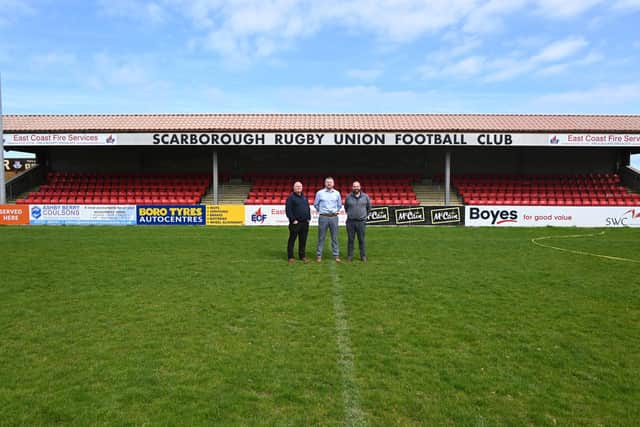 East Coast Fire will sponsor Scarborough RUFC's main stand for the next four years.