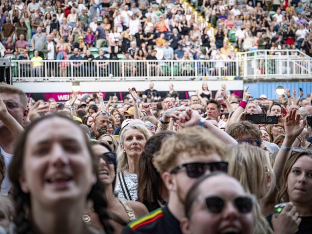 Fans enjoying the performance!