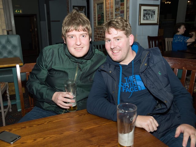 Danny & Chris catch up over a carling in The Scarborough Flyer.