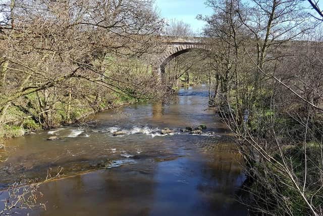 The River Esk at the bottom of Rake Lane on a more peaceful day