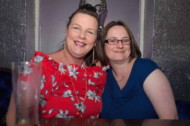 Alison & Sarah catch up over a drink in The Ink Bar. 
152256a