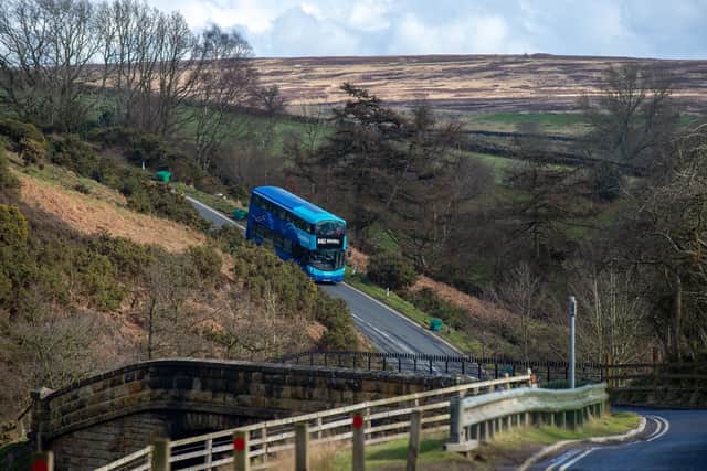 A Coastliner bus approaches Goathland which is on the route of Britain's most scenic bus routes
Picture by Yorkshire Post Photograpger Bruce Rollinson