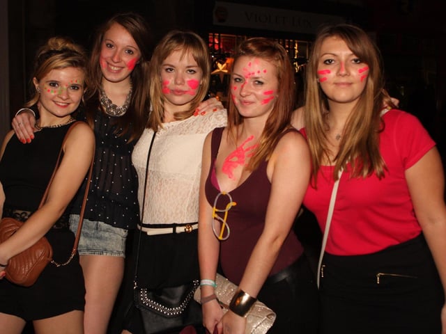 Claire, Emma, Hannah, Leah and Ella enjoying student life