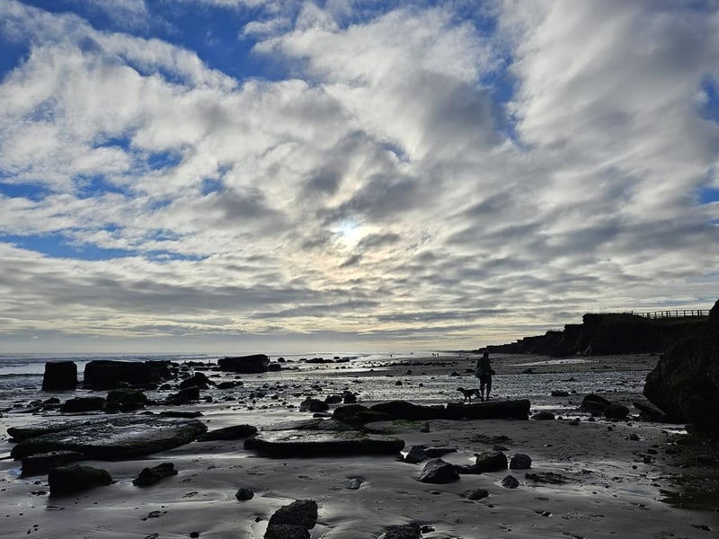 Some dramatic clouds on the beach in Fraisthorpe.
