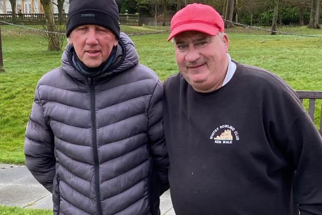 Bridlington Bay runner-up Geoff Price, left and winner Kenny Wale line up after Sunday's final.