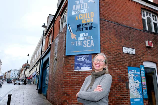 Poet Charlotte Oliver wrote the ode to the sea which adorns the building at the corner of St Helen's Square and Newborough (credit: Richard Ponter)