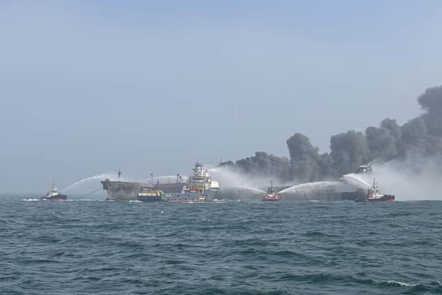 One crewman was reported missing at sea - the search was called off late on Monday. Solong was carrying 14 crew members - Stena Immaculate was carrying 23. (photo: Getty Images)