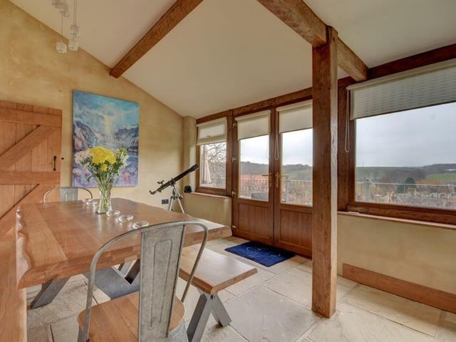 A dining room with a view.