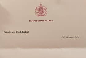 Letter from Buckingham Palace