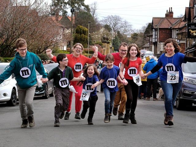 Powering on through the annual Scalby Walk.