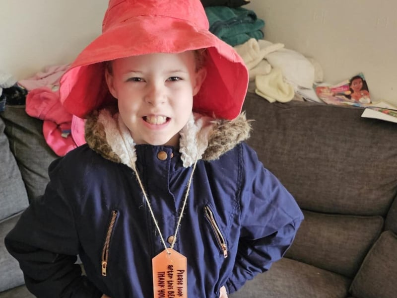 Eva as Paddington, sent in by Kerry Mowbray.