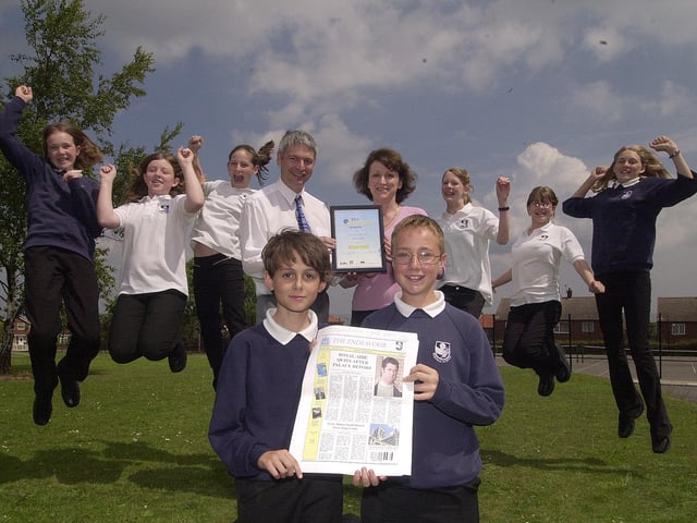 Pupils from Eskdale School win their age group in The Times newspaper competition.