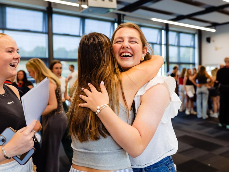 An emotional embrace.