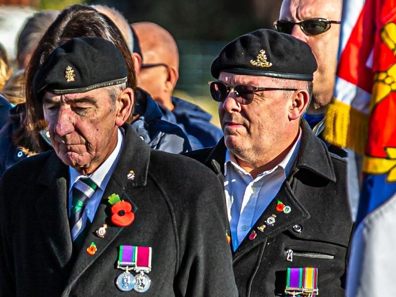 Veterans pay their respects at Dock End.