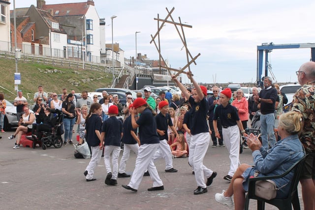 Flamborough Long Sword Dance junior team perform at the long-awaited event.