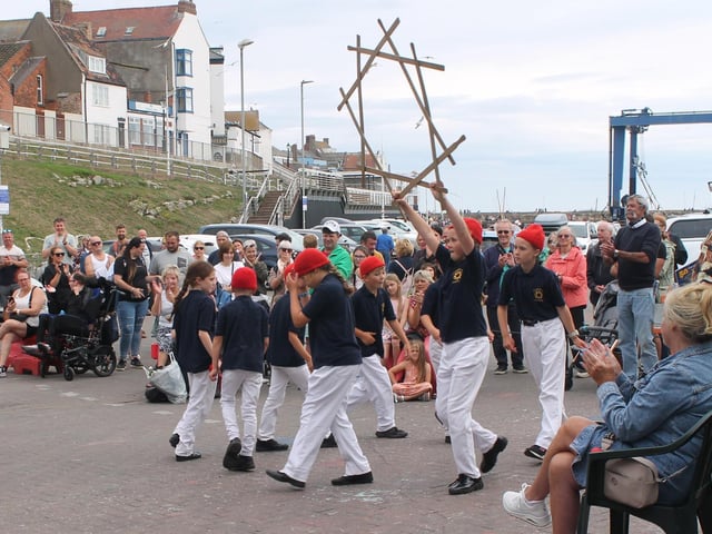 Flamborough Long Sword Dance junior team perform at the long-awaited event.