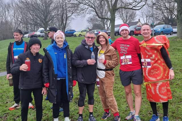 Scarborough AC runners line up for the annual Loftus Poultry Run.