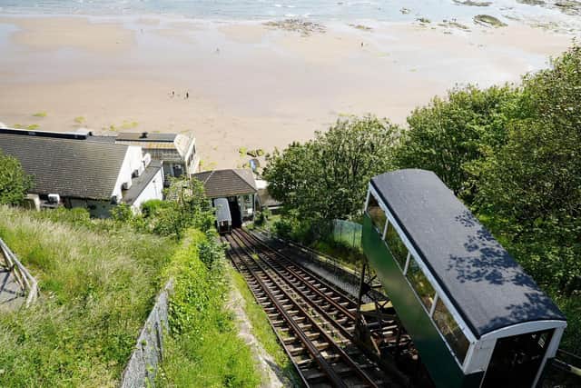 Scarborough Spa cliff lift.