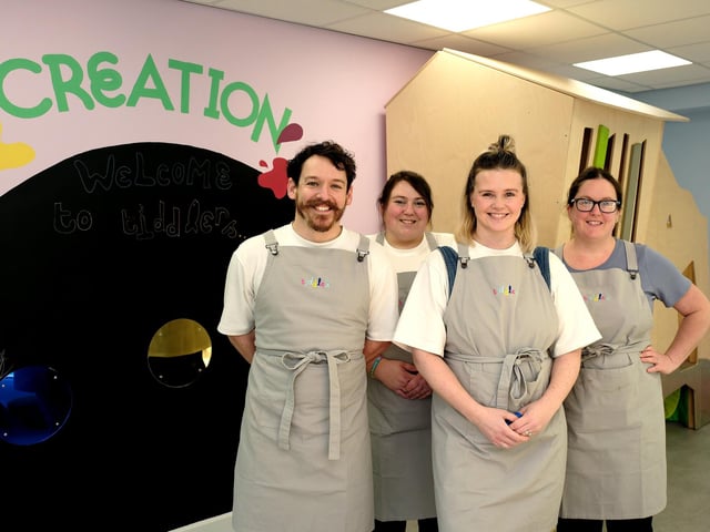 The team Tom White, Terri Rogers, owner Zoe White, and Donna Toal.