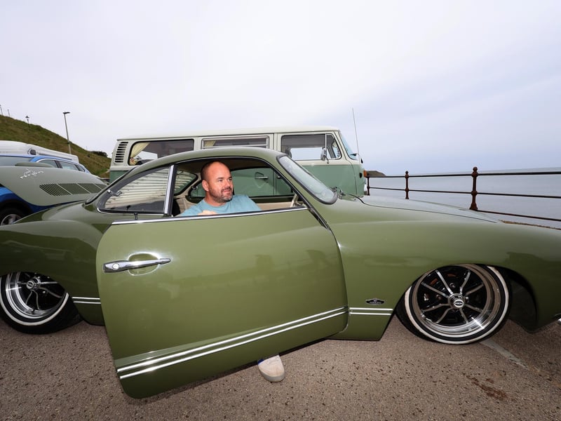 Parked on the promenade.