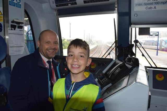Steve Whitehead, Lead Driver Manager for TPE, with birthday boy Ernie.