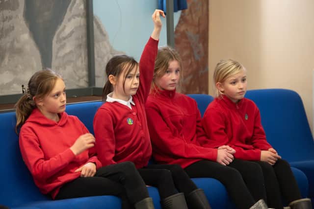 Youngsters in Oakridge School's Oak class hard at work.