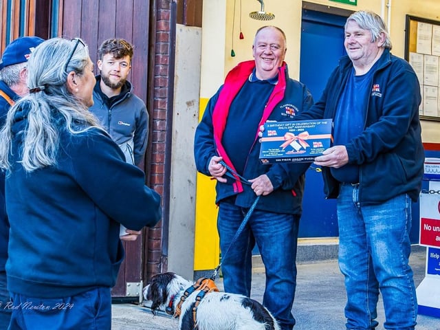 Although the couple are not connected to the RNLI, they are humbled by this unique organisation's 6,500 volunteers; be they boat crews, shore crew, lifeguards or fundraisers.