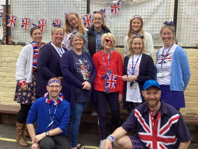 Staff joined the fun