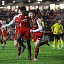 Boro earned a much-needed 2-1 home win against high-flying Brackley Town. Photo by Zach Forster