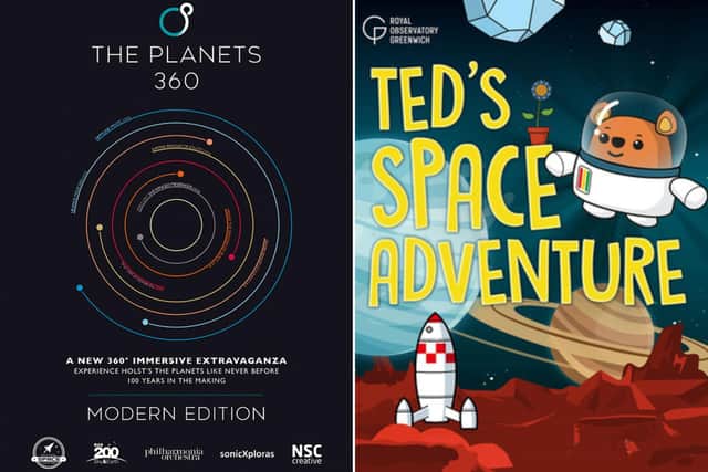 Some of the films you can see in Astro Dog's Planetarium Experience Extravaganza.