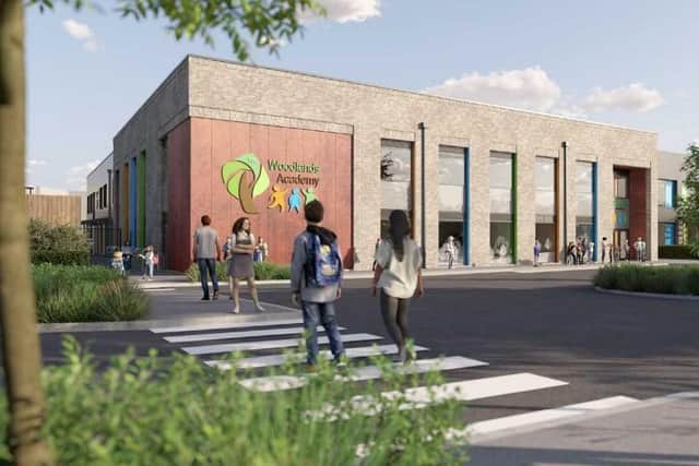 Artistic Impression Of Woodlands Academy. Courtesy Space Architects
