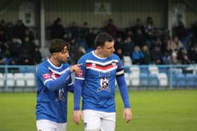 Whitby Town lost 3-1 on the road at Guiseley. Photos by Owen Cox