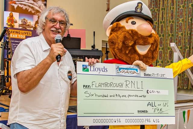 A cheque was presented to Stormy Stan at the end of the evening. Photo courtesy of Rod Newton
