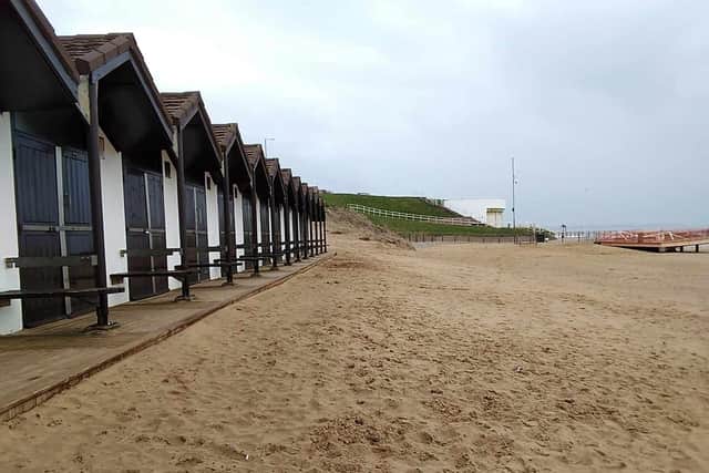 This beach huts image was snapped by Shelagh E Wallace.