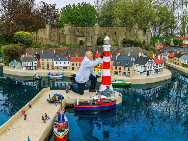 Mark Cranidge gets ready for the opening of the Bondville Model Village.Picture Jonathan Gawthorpe
