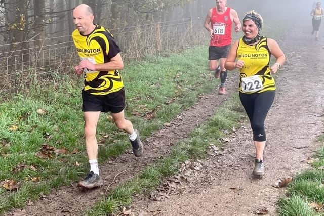 Allan Clayton and Bridlington Road Runners teammate Dom Webster in action at the Welton fixture in the East Yorkshire Cross Country League