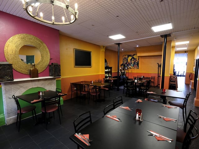 The colourful dining area awaits hungry mouths.