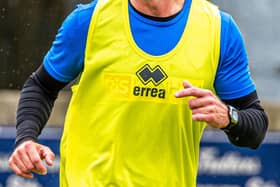 New signing Gary Liddle at Whitby Town training on Saturday.