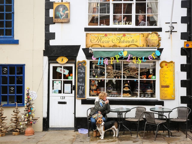 Marie Antoinette's, located on Chuch Street in Whitby, is a patisserie open every day, with a wide variety of cakes on offer, including gluten free and vegan.