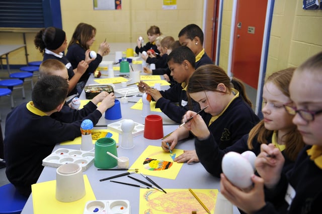 Pictured at the Arbourthorn primary School where pupils were  making Easter Eggs in 2009