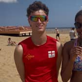 Skyball Volleyball Club players Dylan Parsons and Krystina Ngatcha.