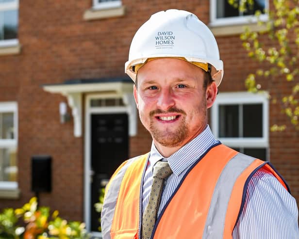 Stevie Mellonby has won a Pride in the Job Award from the National House Building Council (NHBC) for his work at the Cayton site. Photo by Jon Corken.